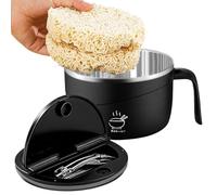 Set de Bol para Fideos 1200ml Tazas De Sopa Portátiles Con Tapa Y Tenedor