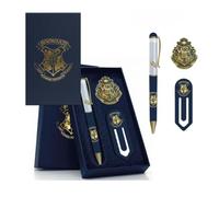 Set de Bolígrafo Harry Potter Unisex Talla Única - Bolígrafo Premium con Escudo Hogwarts, Pin Metálico y Marcapáginas, Papelería con Licencia Oficial para Regalo y Vuelta al Cole