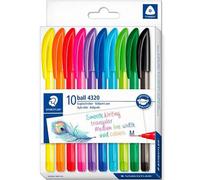 Set de bolígrafos staedtler 4320 m multicolor 1 mm 10 piezas