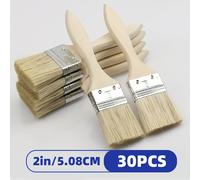 Set de Brochas - 30 piezas, Brochas de Cabeza de 2 pulgadas para , Manualidades, Pintura, Aplicación de Pegamento, Mango de Madera, Uso Interior y Exterior, Reparación y del Hogar