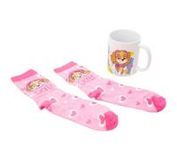 SET DE CALCETINES Y TAZA CERAMICA 325 ML PAW PATROL GIRL GO SKYE