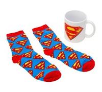 Stor set taza cerámica 325ml y calcetines superman - caja regalo orig