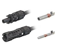 Set de conector y toma MC4 EVO2 de Staubli // Staubli EC/Multi-Contact MC-PV-KST4-EVO2 (-) y MC-PV-KBT4-EVO2 (+) // rango de secciones de cable de 4mm² y 6mm² // los conectores MC4 EVO2 son compatible