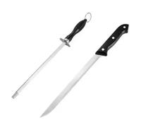 Set de Cuchillo Jamonero y Afilador de Varilla - Hoja de Acero Inoxidable, Cuchillo Jamonero y Afilador de Varilla, Juego de Cuchillo Jamonero Profesional con Afilador Ergonomico