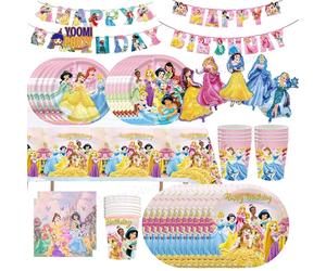 Set de Decoración para Fiesta de Cumpleaños de Princesa Rosa con Cajas de Regalo de Dulces, Globos, Mantel, Recuerdos para Fiesta, Decoración para Baby Shower 6PCS balloons-3