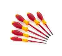 Wiha Juego de destornilladores SoftFinish® electric slimFix – 6 piezas ranurados y Phillips (35389)