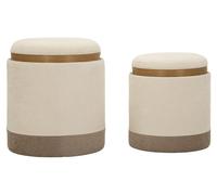 Set de dos pufs de almacenamiento de estilo nórdico