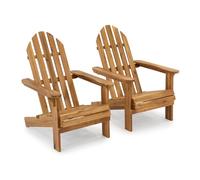 Set de dos tumbonas de madera Parli Garden Point
