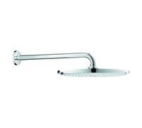 Set de ducha mural Grohe Rainshower Cosmopolitan 310, brazo de ducha 380 mm, cromo, sin limitador de caudal, 26056000