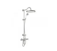 Set de ducha termostática con grifo monomando de latón con acabado en acero Eco Clasic TRES