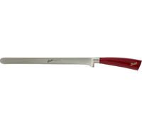 Set de elegancia con 6 cuchillos para carne, color rojo, y un cuchillo para jamón de 26 cm, fabricado en acero inoxidable