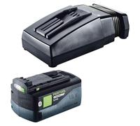 Set de energía Festool 1x BP 18 Li 5,0 HP-ASI Batería de alto rendimiento 18 V 5,0 Ah ( 578519 ) + TCL 6 Cargador ( 201135 )
