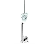 Set de escobilla de Inodoro Ideal Standard A9119AA IOM + Juego de portarrollo de Papel higiénico A9132AA IOM, Cromado