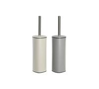 Set de Escobilleros de acero inoxidable de 9.5x9.5x38.5 cm, resistente y duradero. Diseño moderno y elegante, ideal para baños. Cepillo con mango para una limpieza eficiente, perfecto para mantener la