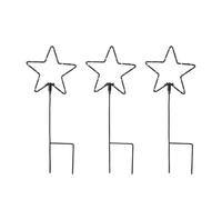 Set de estacas led de jardín lumineo navidad estrellas ø 15 x 42,5 cm microled 3 piezas 0 cm