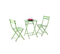 duehome - Set de exterior mesa y 2 sillas plegables Gio Pistachio