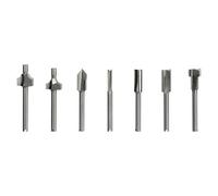 Dremel Juego de brocas 660 - 7 brocas multiuso, mango 3,2 mm, caja de madera