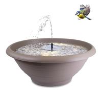 Set de fuente solar XXL para exteriores, 60 cm, cuenco decorativo y fuente flotante, baño para pájaros y balcón
