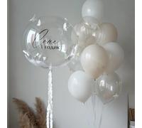 Set de Globos Bobo con Cinta de Burbujas Plegada, Mariposa 3D de PVC y Mini Lazo para Fiestas de Cumpleaños, Bodas y Decoraciones de Baby Shower balloon set