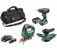 Set de herramientas inalámbricas Bosch PSR 1800 Li-2+ PST 18 Li+ AdvancedOrbit 18, 18.0 V