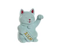 Set de Huchas de resina de 12x9.5x16 cm con diseño de gato de la suerte. Ideal para ahorrar y decorar cualquier espacio. Detalles finos y acabado resistente. Aporta estilo y buena fortuna al hogar Blu