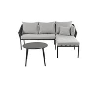 Set de jardin almonte con sofá esquinero y mesa baja - conforama