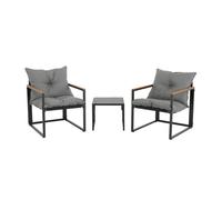 Set de jardín dominica con 2 sillones y mesa