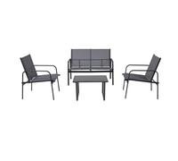 Set de jardín lugo 4 plazas con mesa baja - conforama 120.5 cm