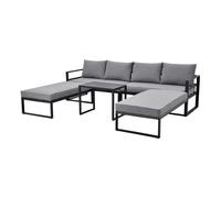 Set de jardín mahón con chaise longue reversible y plegable
