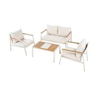 Set de jardín olerios color crema - conforama 143 cm