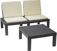 Set de jardín Pro Garden, que incluye cojines color crema