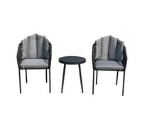 Set de jardín torrox con 2 sillones individuales y mesa baja - conforama 79 cm