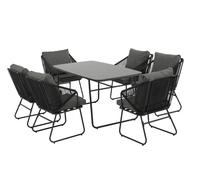 Set de jardín vicar con mesa rectangular y 6 sillones - conforama 295.5 cm