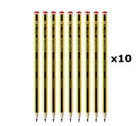 Set de Lápices Staedtler HB y Bolígrafos BIC con Tinta Azul y Negra, Escritura Fluida, Material Escolar y de Oficina, Punta 1,0 mm, Mina 2 mm, Madera Certificada PEFC