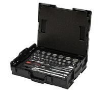 Wiha Juego de 60 vasos de 1/4" Dr. 6PT + 1/2" Dr. 12PT, métrico