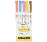 Set de marcadores de colores Zebra RC 5. WKT7-5C-RC (Importación de Japón)
