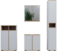 Set de muebles de baño Vicco Didi Blanco/Roble artesanal 4 piezas, Model 49398