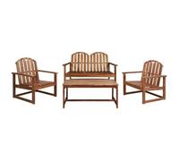 Set De Muebles De Jardín 4 Piezas Madera Maciza De Acacia Vidaxl