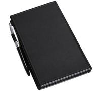 Set de Notas Adhesivas Tapa PU Negra, Clip y Portabolígrafos | Papel Fácil de Despegar, para Documentos y Planificación, Uso en Oficina, Escuela, Docentes y Equipos