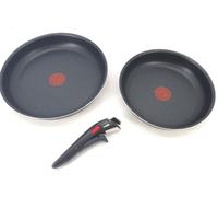 Set de ollas Tefal Ingenio de 3 piezas, con sartenes de 24 y 28 cm. Mango desmontable, versátil y de alta calidad