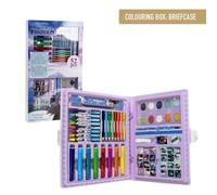 Set de Papelería Coloreable Frozen - Estuche Completo con Rotuladores, Lápices de Colores y Accesorios Escolares Decorados con Elsa, Anna y Olaf para Niñas que Aman Dibujar y Pintar
