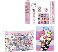 Set de Papelería Coloreable Hello Kitty - Estuche Escolar Completo con Rotuladores, Lápices de Colores y Accesorios Temáticos para Niñas