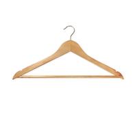 Jocca - Perchas de Madera | Barra para los Pantalones y Muescas para Evitar Que se deslicen Las Prendas | Gancho Cromado | 44x16x1,1cm (32)