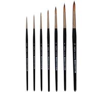 Set de pinceles de pelo de marta cibelina. Juego de pinceles de pelo de marta para artistas, con los siguientes tamaños: 000, 0, 2, 4, 6, 8, 12