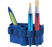 Set de pinceles griffix que incluye 3 pinceles: 2 pinceles de cerdas en tamaño 12 y tamaño 6, y 1 pincel de pelo en tamaño 6. Incluye también una banda para pinceles con 1 vaso para agua y 5 pinceles