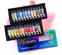 Set de pinturas acrílicas – 24 tubos de 10 ml, Colección Rosa Gallery Classic. Set de acuarelas profesionales. Set de acuarelas de alta calidad para artistas. Pinturas acrílicas, acuarelas