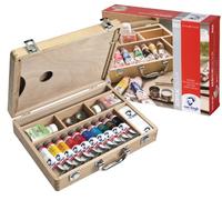 Set de pinturas acrílicas, paleta y pinceles Van Gogh, de Royal Talens, en estuche de madera de alta calidad