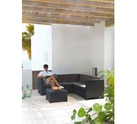 Set de porche oasis de resina inyectada gris grafito