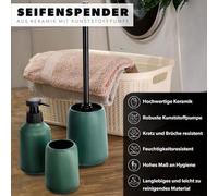 Set de regalo de accesorios para ducha, 3 piezas, color verde oscuro