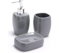 Set de regalo para accesorios de baño, de 3 piezas, incluye jabonera y plato para jabón